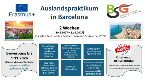 Erasmus-Auslandspraktikum